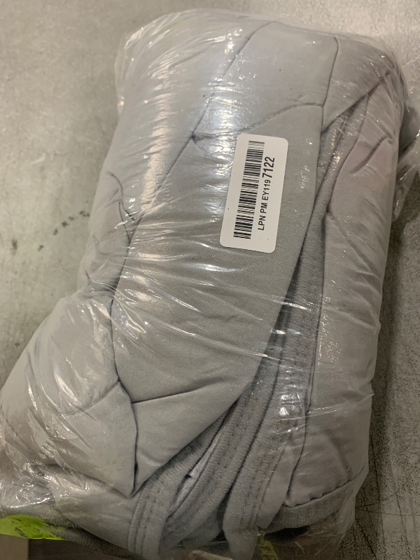 Photo 1 of Sharper Image Cozy Jersey Knit Throw Blanket Ultra-Soft & Cooling Touch Throw Chic Ogee Quilting, All Season & Lightweight Summer Throw Blanket Cozy T-Shirt Handfeel, Gift Ready, 50x60, Grey