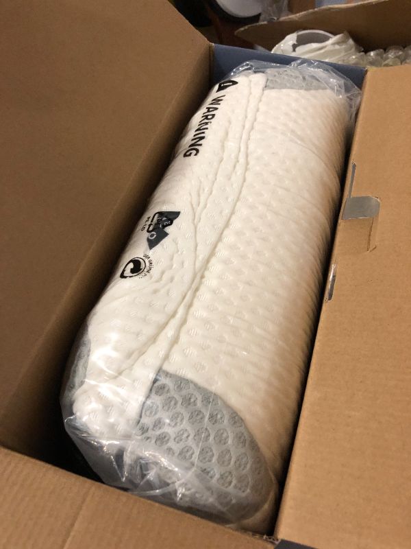 Photo 1 of Osteo Cervical Pillow for Neck Pain Relief, Hollow Design Odorless Memory Foam Pillows with Cooling Case, Adjustable Orthopedic Bed Pillow for Sleeping, Support for Side Back Sleepers