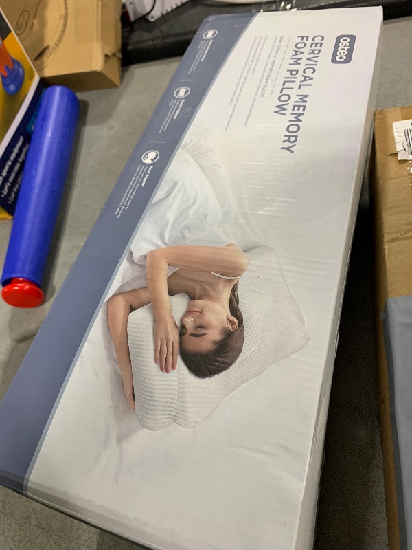 Photo 1 of Osteo Cervical Pillow for Neck Pain Relief, Hollow Design Odorless Memory Foam Pillows with Cooling Case, Adjustable Orthopedic Bed Pillow for Sleeping, Support for Side Back Sleepers