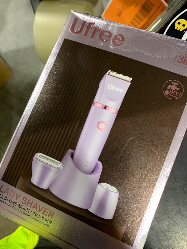 Photo 1 of Ufree Bikini Trimmer Electric Razors for Women, Rechargeable Pubic Body Hair Trimmer Electric Shaver for Legs Body Hair, Bikini Shaver IPX7 Waterproof, Gifts for Women, Purple