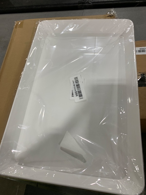 Photo 1 of AMGBZT Serving Tray Platter, 2 Pcs Food Tray for Veggie Fruit Snack Dessert Cookie Cheese, Food Trays for Party Supplies Display, Plastic Platters for Serving Food, Large White Trays, BPA Free