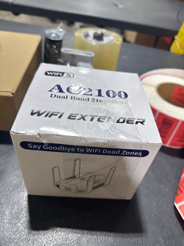Photo 1 of 2025 AC2100 WiFi Extender - WiFi Extender Signal Booster with Gigabit Ethernet Port, WiFi Booster Dual-Band(5.8G&2.4G) Coverage to 12888 sp.ft, Faster Speed, Compatible with Multiple Devices