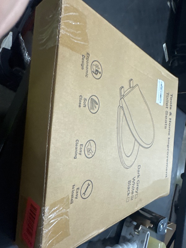 Photo 1 of Aünsffer Toilet Seat Round Soft Close16.5'', Toilet Lid Slow Close Quiet No Slam, Easy Installation & Release?Safe PP Material Easy Clean, Comfortable Ergonomic Design, 2 Years Support, White Plastic