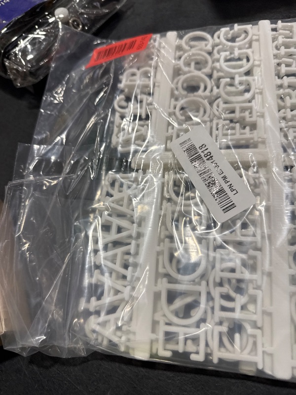 Photo 1 of 1 Inch Letters for Felt Letter Board, 188 Pieces Including Characters, Numbers & Symbols for Changeable Plastic Message Boards by Veskaoty (White)