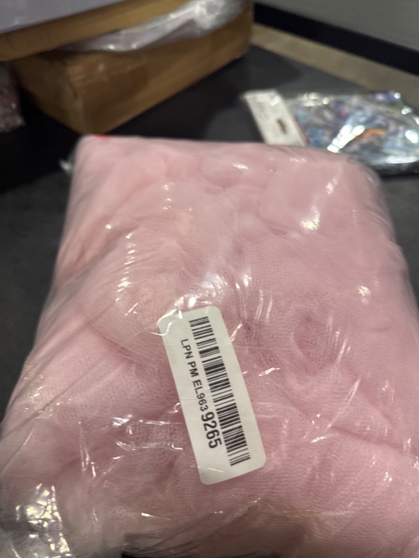 Photo 1 of Baby Pink Tulle Fabric Roll Spool Bolt (54 Inch by 40 Yards) Large Tulle Wedding Party Decoration, Tutu Skirt, Table Runner, Gift Wrapping, Bridal Shower, Soft & Drape (Light Pink)