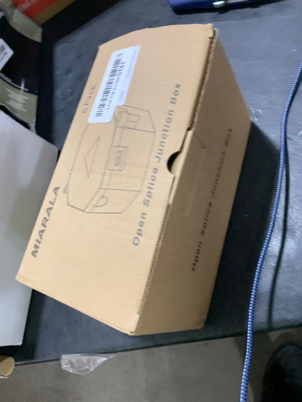 Photo 1 of MIARALA Black Open Splice Junction Box (6 Pack), Splice Box Wire Electrical Junction Box with Cover V0 Flame Retardant Rating(Highest Level)
