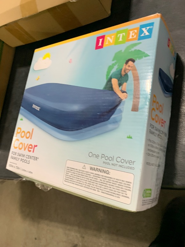 Photo 1 of Intex B008VQWPDK Rectangular Pool Cover for Swim Centers 58412EP, 1 Pack Multi