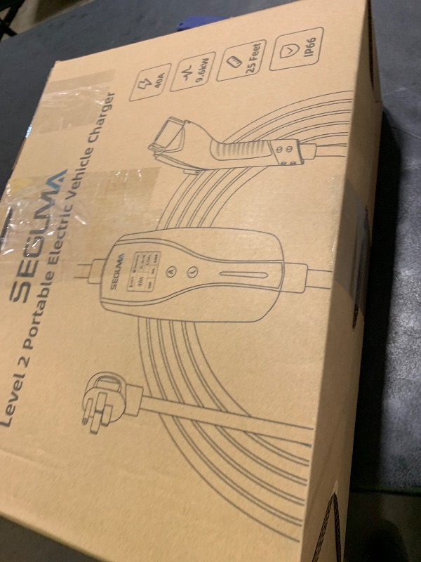 Photo 1 of SEGUMA Level 2 EV Charger, 40Amp Electric Car Chargers 25FT Cable with NEMA 14-50 Plug, Adjustable Current, Timing Delay Electric Vehicle Chargers for J1772 BEVs/PHEVs 240V 9.6kW