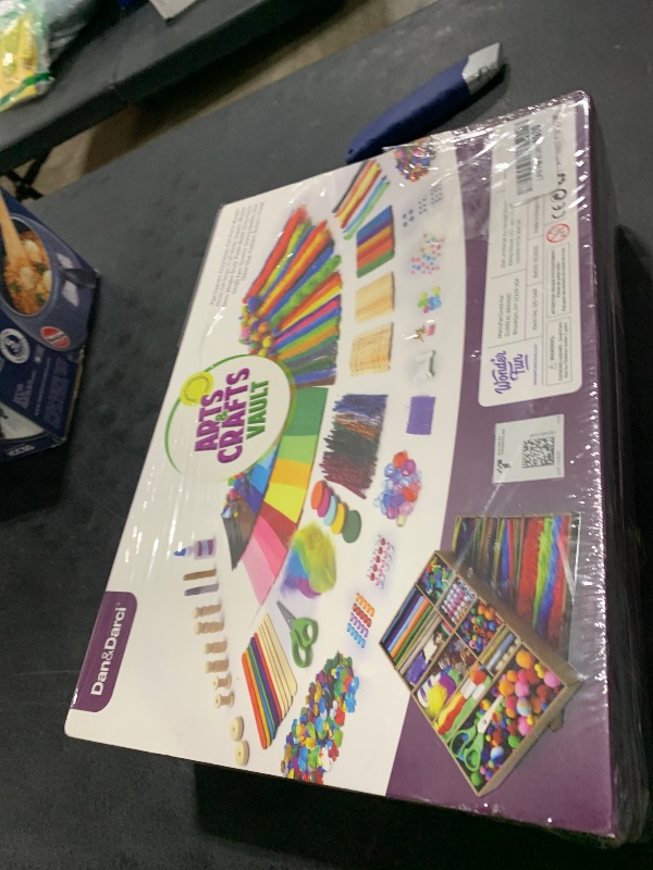 Photo 1 of Dan&Darci Arts and Crafts Vault - Craft Supplies Kit in a Box for Kids Ages 4 5 6 7 8 9 10 11 & 12 Year Old Girls & Boys - Crafting Set Kits - Gift Ideas for Kid Art Activity Gifts