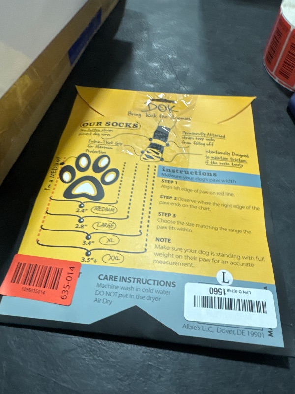 Photo 1 of DOK TigerToes Premium Non-Slip Dog Socks for Hardwood Floors - Extra-Thick Grip That Works Even When Twisted - Prevents Licking, Slipping, and Great for Dog Paw Protection (Forest Green, Large)