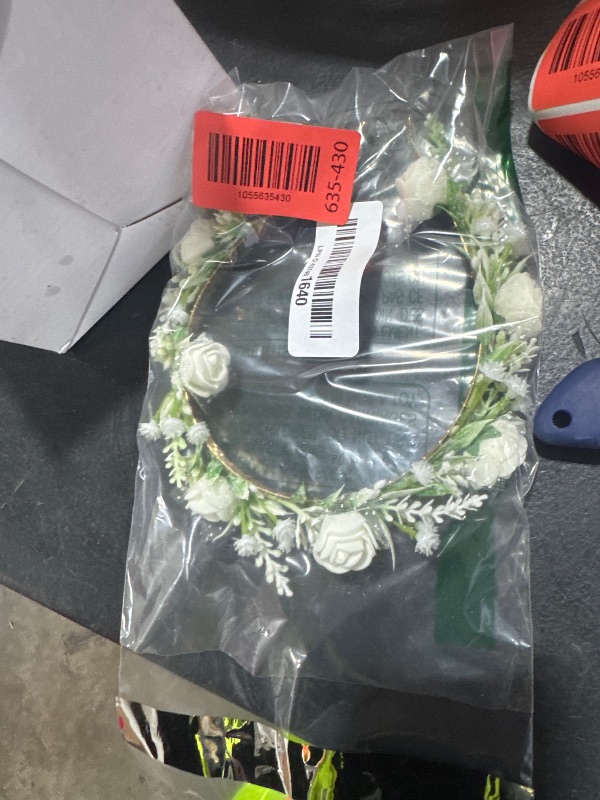 Photo 1 of KorViSHOW White Flower Crown Hairband - Rose Flower Headband for Women's Wedding, Party, Festival Decoration, Hair Styling Accessory