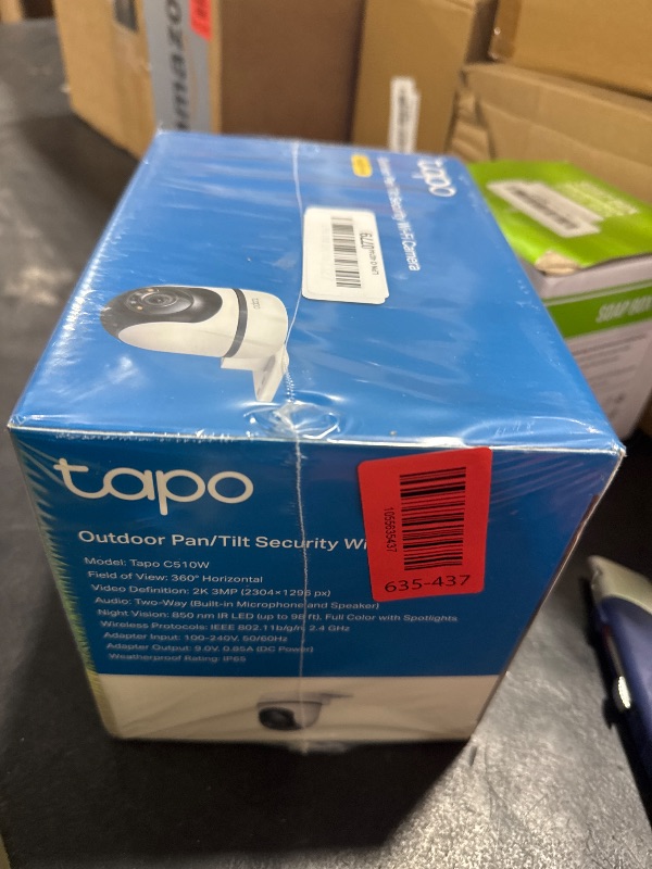 Photo 1 of Tapo TP-Link 2K Outdoor Pan/Tilt Security Wi-Fi Camera, 360° View, Motion Tracking, Compatible with Alexa & Google Home, Night Vision, Free AI Detection, Up to 512GB Storage, C510W