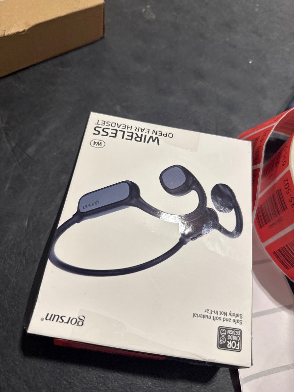 Photo 1 of gorsun Kids Bluetooth Headphones, Bluetooth 5.3 Air Conduction Open Ear Headphones, 85dB Volume Limited, with Mic, IPX5 Waterproof, 360° Bending, 20H Playtime, Kids Headphones Wireless for iPad/Sports