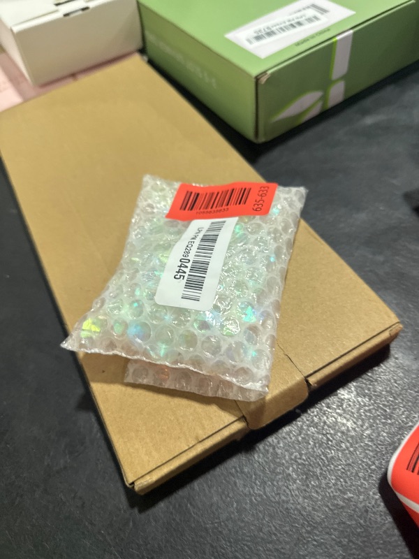 Photo 1 of SOFPLATE 1 Box 120Pcs 14mm Crystal Glass Octagon Beads 2 Hole Prism Bead Bulk Colorful Chandelier Replacement Connector Suncatcher Faceted Spacer Bead for DIY Lamp Hanging Ornament Pendant Jewelry