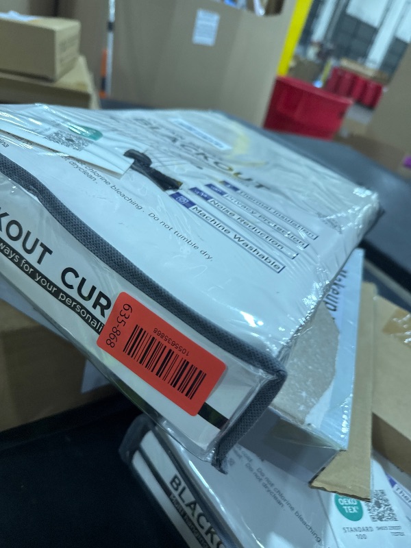 Photo 1 of 100% Blackout Shield Linen Blackout Curtains for Bedroom 84 Inches Long, Back Tab/Rod Pocket Living Room Drapes, Thermal Insulated Blackout Curtains 2 Panels Set, 50" W x 84" L, Cream