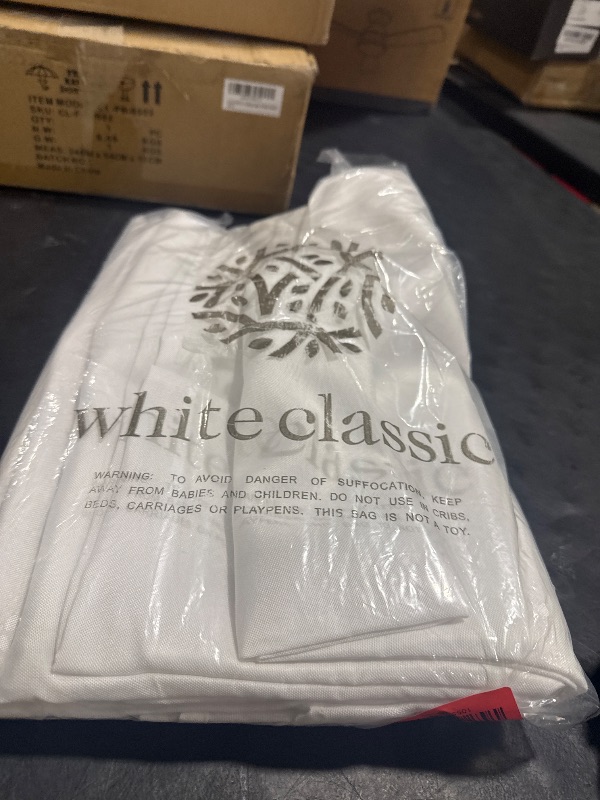 Photo 1 of WEALUXE White Table Cloths for 6 Foot Rectangle Tables, 2-Pack, 60x102 inches, Water, Stain and Wrinkle Resistant, 200 GSM Washable Poly Fabric Tablecloths Rectangular, Elegant and Durable