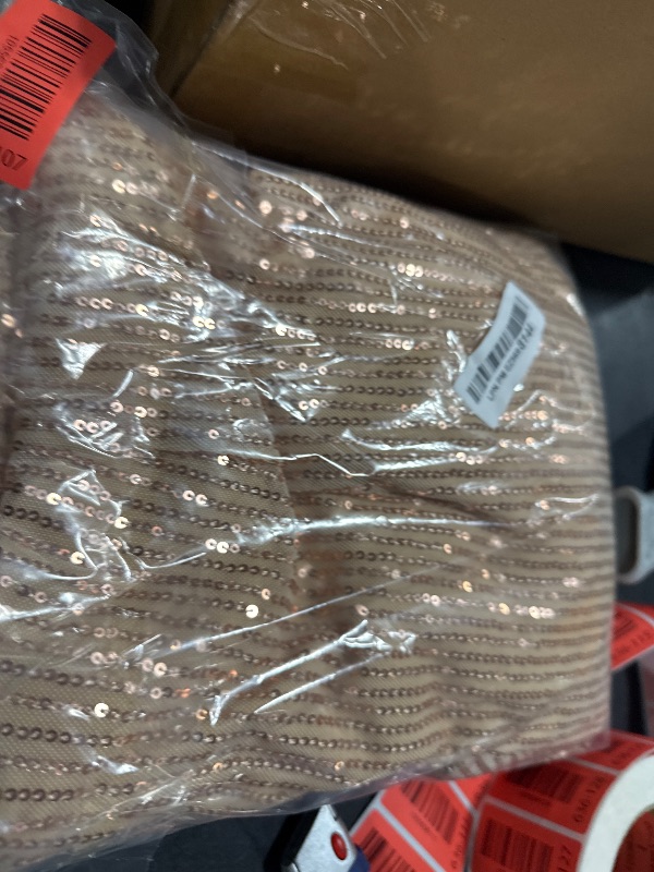Photo 1 of minkasic 70s Disco Outfit Woman Sequin Jumpsuit Costume Outfits V-Neck for Women with Disco Ball Accessories (Gold, XXL)