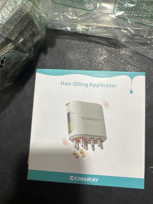 Photo 1 of Kimairay 2 in 1 Electric Scalp Massager and Hair Oil Applicator, Hair Massager Scalp Applicator Brush for Hair Treatment Growth Medicine Essential Oil Serum White