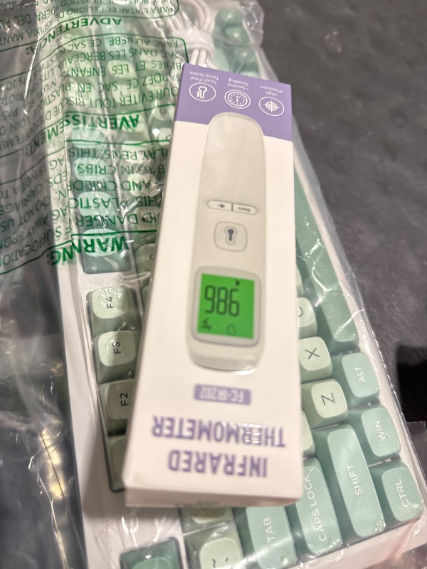 Photo 1 of No-Touch Thermometer for Adults and Kids, Accurate Digital Baby Thermometer, Fever Alarm & Silent Mode, 2 in 1 Forehead & Object Mode