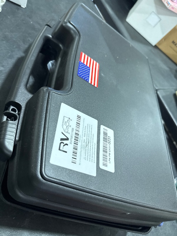 Photo 1 of X-Shaped Wheel Chock Stabilizer with Plastic Case, 2 Sets RV Stabilizer Wheel Chock Scissor for Camper, Travel Trailer Tires, Allow Drill Adjust with Hex Socket, Tool Kit and Password Locks