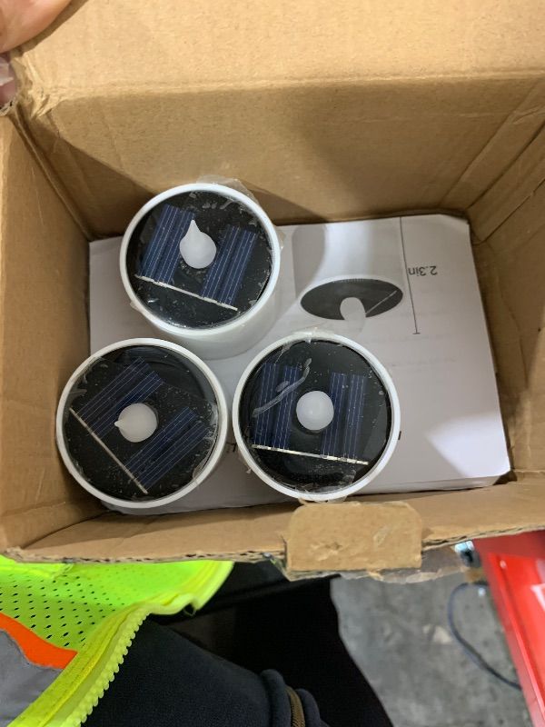 Photo 1 of VOOKRY 3 Pcs Solar Candles Outdoor Waterproof - Solar Tea Lights Rechargeable Flickering Flameless Lamp Nightlights LED Candle Lights for Lanterns Bedroom Camping Party Home Decorations, 2.3''x2.1''