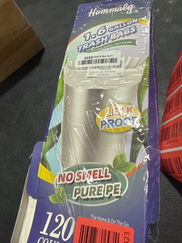 Photo 1 of 1.6 Gallon 120 pcs (Fit 1.3-1.6 Gal)Small Clear Trash Bags, Strong 1.3 Gallon1.5 Gallon 1.6 gallons Garbage Bags, Bathroom Trash Can Bin Liners, Mini Bags for Office, Waste Basket Liner,Fit 5-6 Liters