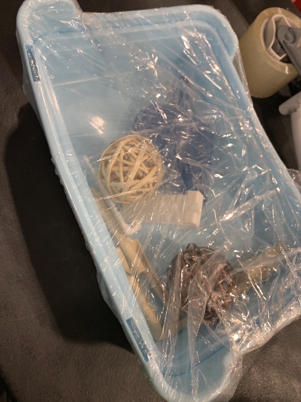 Photo 1 of Hamiledyi Extra Large Rabbit Litter Box Pet Corner Toilet Small Animal Potty Trainer Huge Bunny Litter Pan with Plastic Grate Deep Dump Tray for Adult Guinea Pigs Chinchillas Ferrets Galesaurs