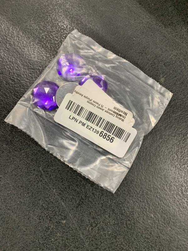 Photo 1 of 11mm Flat Back Round Acrylic Rhinestones Plastic Gems for Jewelry Making Costume Jewels Cosplay Embelishments - 75 Pieces (Purple Amethyst Lt .NAT02)