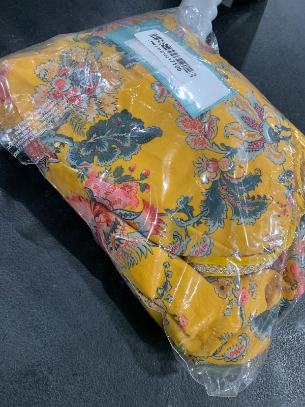 Photo 1 of Janasya Indian Women's Yellow Polyester Digital Floral Printed Kurta with Sharara and Dupatta