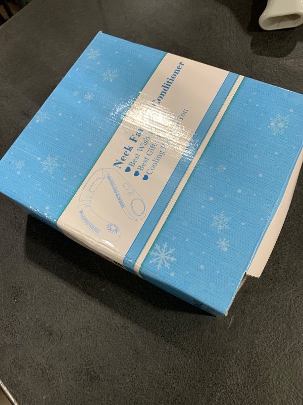 Photo 1 of Neck Air Conditioner,5500mAh Neck Fan Rechargeable Battery Operated Metal Cooling Plate AC Cooler,Personal Portable Neck Fans that Blow Cold Air,Bladeless Quiet Wearable Hangs around Neck Device White