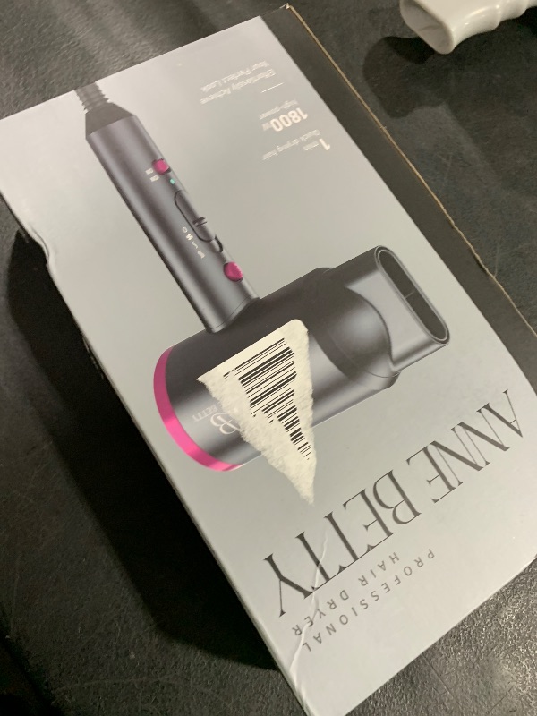 Photo 1 of ANNE BETTY Ionic Hair Dryer with Diffuser, Powerful 1800W Blow Dryer for Women & Men, Fast-Drying Hair Dryer with Nozzle for Home, Salon, Travel