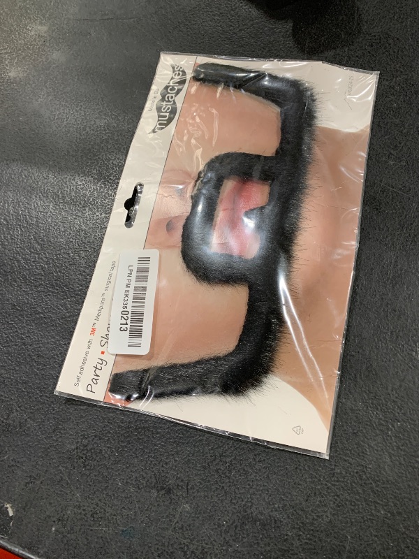 Photo 1 of Mustaches Self Adhesive Squatter Fake Beard for Kids, Novelty, Small False Facial Hair, Costume Accessory for Children, Black Lustrous Color