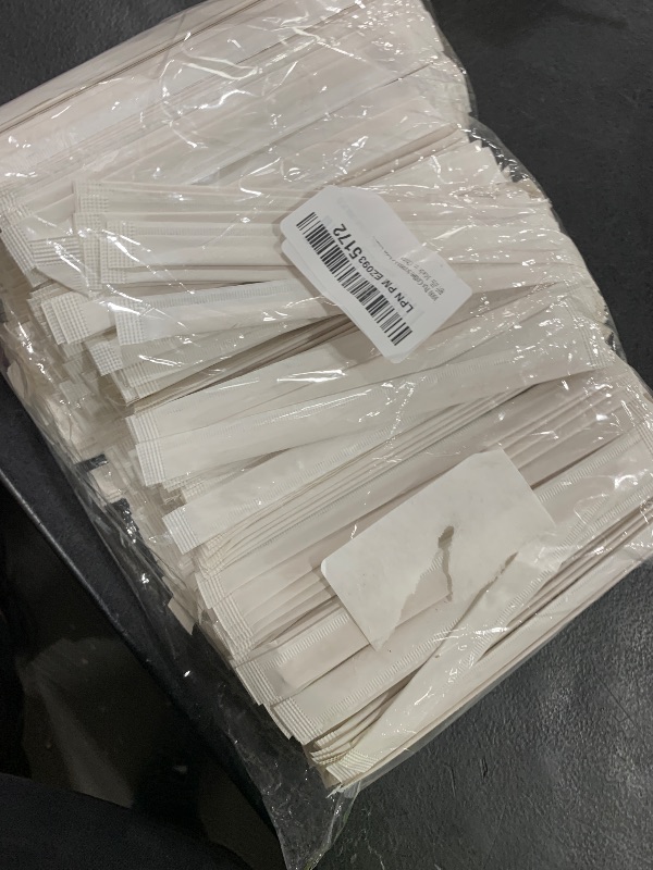 Photo 1 of 1000 Pcs Coffee Stirrers 5.5 Inch Wood Coffee Stir Sticks Individually Wrapped Wooden Stir Sticks Disposable Wood Stir Sticks Eco-Friendly Wood Coffee Stir Sticks for Coffee, Cocktail (1000 PCS)