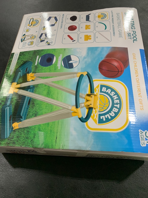 Photo 1 of EagleStone Pool Basketball Hoop with Backboard, Floating Water Hoop Toy with 2 Balls & Pump, Indoor Outdoor Pool Toys for Kids Ages 8-12, Sturdy Base & Easy to Score for Summer Fun