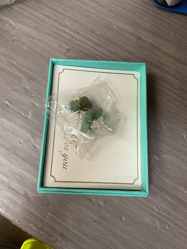 Photo 1 of ELEXIS Green Real Jade Stud Earrings For Women Trendy Crystal Gemstone Betsey Johnson Unique Van Cleef Dainty Emerald Jewelry Set For Girls Bling Daisy… (Jade)
