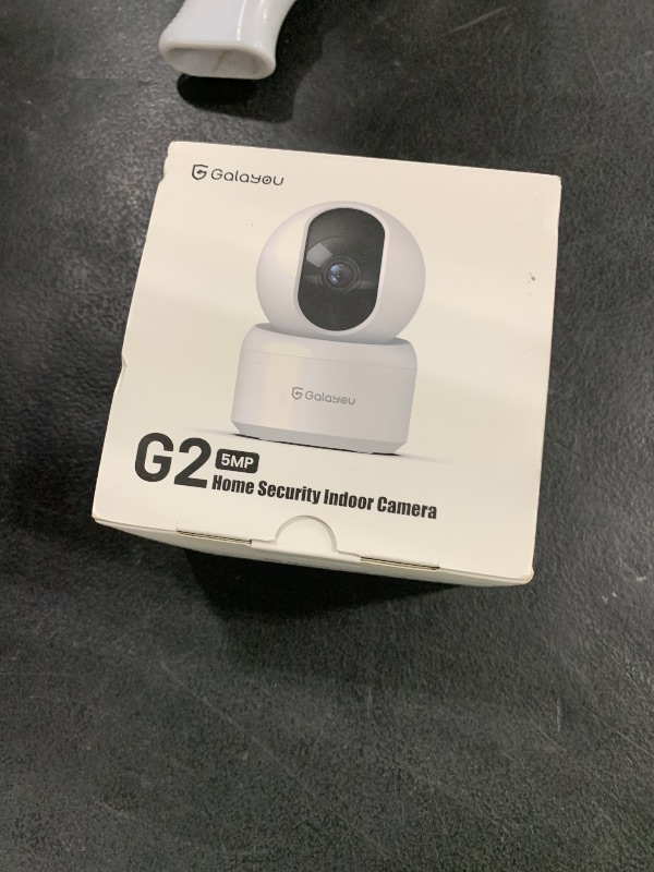 Photo 1 of GALAYOU 5MP Security Camera Indoor-360 Degree 2.4G WiFi Cameras for Home Security for Baby/Nanny/Dog/Pet Camera with Auto Tracking, 2 Way Audio, 24/7 SD Card Storage, Works with Alexa/Google Home G2
