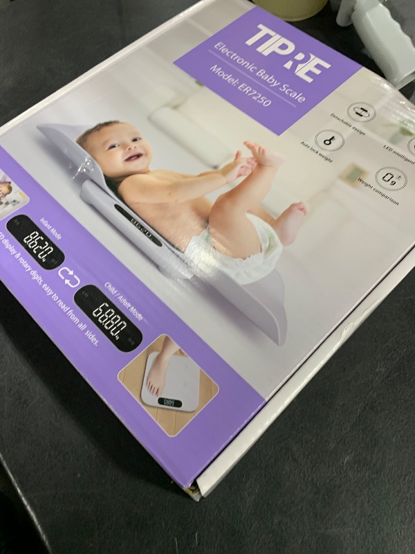 Photo 1 of TIPRE Baby Weight Scale, Infant Scale with Detachable Tray, Pet Scale for Cat Dog, Multiple Weighing Scale for Toddler, Children, Pet and Adult Auto-Rotation LED Screen, Up to 400lb/180kg