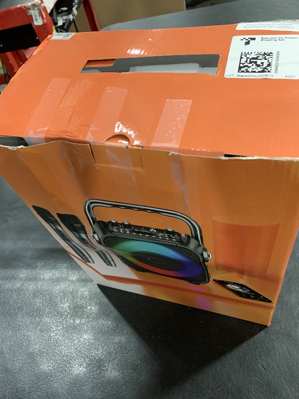 Photo 1 of Karaoke Machine, Portable Bluetooth Speaker with 2 Wireless Microphones for Adults & Kids with Lights, Karaoke Microphone with PA System Supports USB/TF/REC/FM/AUX for Home Party Home System Packages