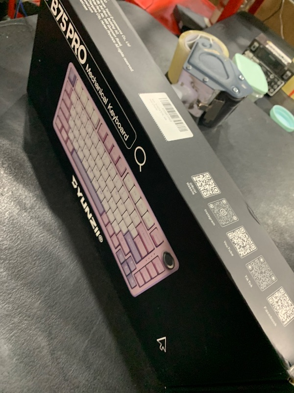 Photo 1 of YUNZII B75 PRO Wireless Mechanical Keyboard,75% Layout with Knob,Hot Swap Gasket Custom Structure,Creamy Pre-lubed Switches,RGB Backlit,Bluetooth/Type-C/2.4G for Win/Mac(Milk Switch,Purple)