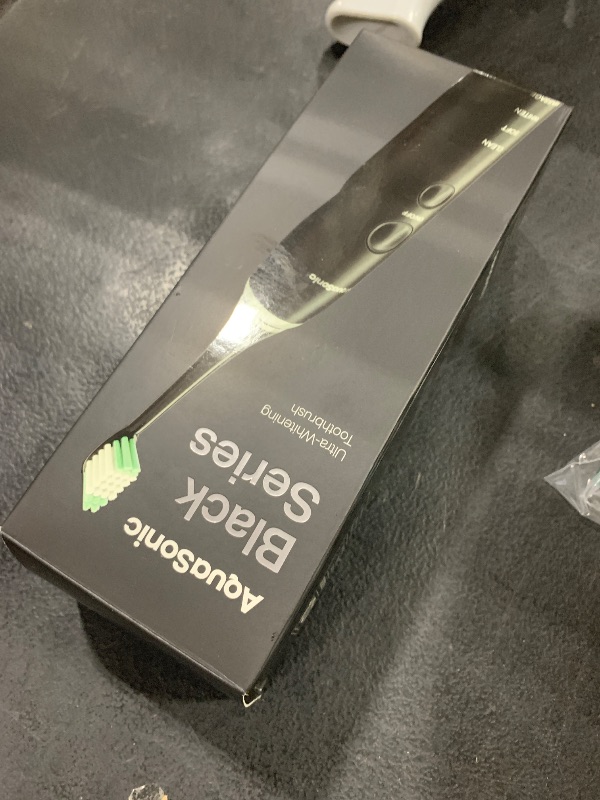 Photo 1 of Aquasonic Black Series Ultra Whitening Toothbrush – ADA Accepted Electric Toothbrush- 8 Brush Heads & Travel Case – 40,000 VPM Electric Motor & Wireless Charging - 4 Modes w Smart Timer
