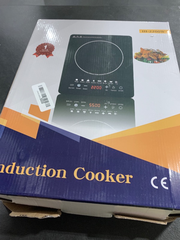 Photo 1 of Portable Induction Cooktop, Countertop Burner with Multi-Function, 2200w Electric Stove with Easy Clean Glass, 8 Modes Sensor Touch Cooker (DC1)