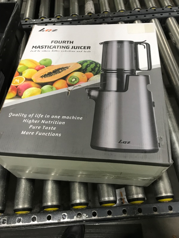 Photo 1 of Cold Press Juicer, Juicer Machines with 5.4" Wide Feed Chute for Juice Extractor, Professional Slow Masticating Juicer for Whole Vegetables & Fruits with High Juice Yield, Easy to Clean (Black)