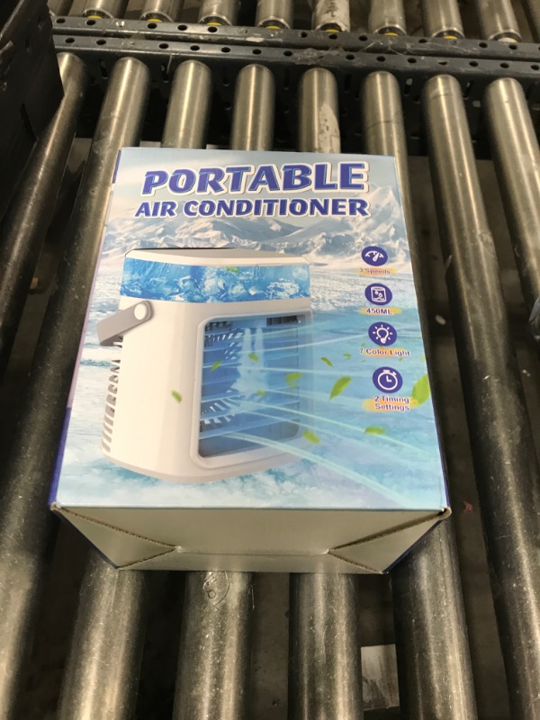 Photo 1 of Portable Air Conditioners - Rechargeable Personal AC Unit Evaporative Air Cooler with 3 Speeds, Timer, LED Lights & Aromatherapy, Mini Air Conditioner Air Cooling Fan for Bedroom Home Office