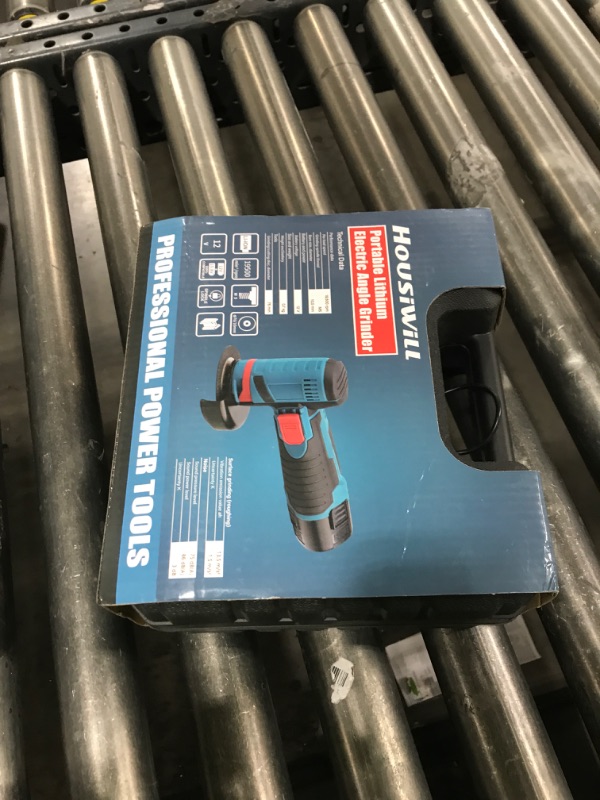 Photo 1 of Housiwill Cordless Angle Grinder Tool, 19500RPM Mini Angle Grinder,Cordless Electric Power Angle Grinder Tool with 2*batteries, Grinder Handheld Cutter for Metal Wood Grinding and Cutting Yellow
