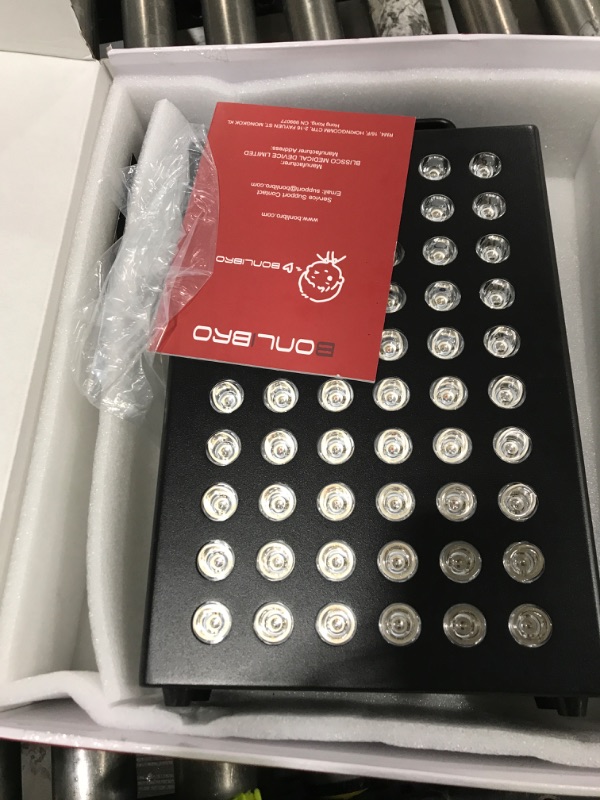 Photo 1 of BONLIBRO Red Light Therapy Panel, Clinical Grade Dual Chip with Near-Infrared Light 850nm 940nm 660nm 630nm High Power Panel for Pain Relief, Body, Face, Skin Health, Improve Sleep (BN-60)