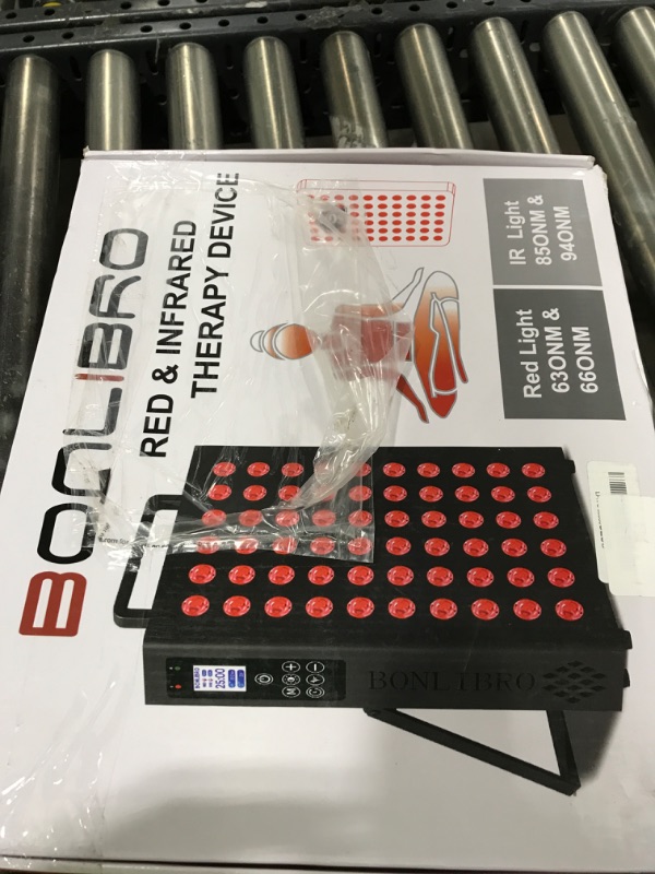Photo 1 of BONLIBRO Red Light Therapy Panel, Clinical Grade Dual Chip with Near-Infrared Light 850nm 940nm 660nm 630nm High Power Panel for Pain Relief, Body, Face, Skin Health, Improve Sleep (BN-60)