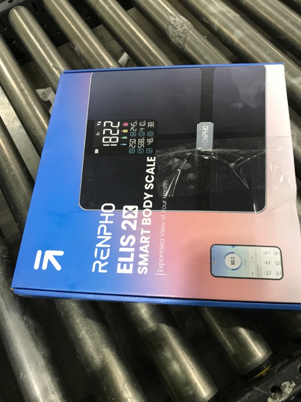 Photo 1 of RENPHO Scale for Body Weight, Smart Scale with BMI, Body Fat, Muscle Mass, Bluetooth, 13 Metrics with Large VA Display, Support App Connection, Black, Elis 2X