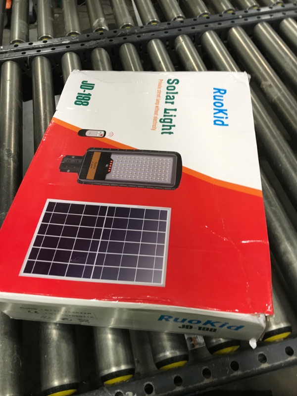 Photo 1 of RuoKid Solar Street Lights Outdoor Lamp, 16000lm IP67 Waterproof Light with Anti Broken Remote Control Mounting Bracket, Dusk to Dawn Security Led Flood Light for Yard, Garden, etc.