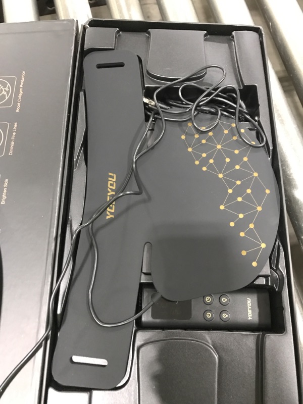 Photo 1 of YOEYOU Red Light Therapy for Face and Neck, Infrared LED Mask Light Therapy 4 Light Waves with 850nm Near Infrared, Portable Rechargeable Red Light Therapy Mask Skincare Device for Facial Rejuvenation