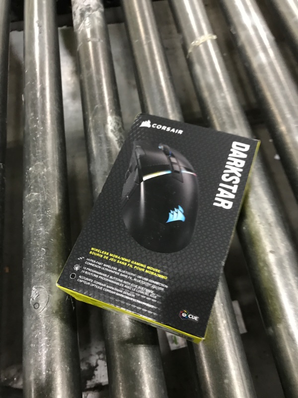 Photo 1 of Corsair DARKSTAR RGB Wireless Gaming Mouse for MMO, MOBA - 26,000 DPI - 15 Programmable Buttons - Up to 80hrs Battery - iCUE Compatible - Black